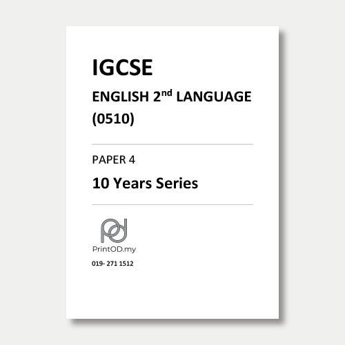 IGCSE English 2nd Language 0510 10yr3v – Print On Demand